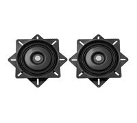sourcing map Bar Stool Swivel Replacement 360° Lazy Susan 200x2mm 2Pcs | Rotation Turntable,Square Semi-Ball Bearing Seat Swivel Base Mount Plate for Recliner Chair or Table,Black