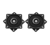 sourcing map Bar Stool Swivel Replacement 360° Lazy Susan 250x2mm 2Pcs | Rotation Turntable,Square Semi-Ball Bearing Seat Swivel Base Mount Plate for Recliner Chair or Table,Black