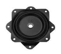 sourcing map Bar Stool Swivel Replacement 360° Lazy Susan 75x1mm | Rotation Turntable,Square Semi-Ball Bearing,Seat Swivel Base Mount Plate for Recliner Chair or Table,Black