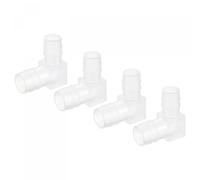 sourcing map Barb Hose Fitting, 11mm to 13mm Barbed Dia. Plastic Elbow Coupler Reducer Quick Connector Adapter, Pack of 4