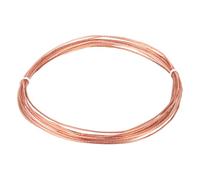 sourcing map Bare Copper Ground Wire, 18 Gauge 10 ft Solid Braided Copper Cables Electronic Metallic Wire for Light Fixtures Fans Electrical Equipment