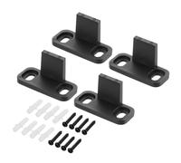 sourcing map Barn Door Floor Guide, 4Pcs - POM Sliding Barn Door Hardware, Flush Design Bottom Flat Swing Stopper Non-Slotted Floor Guide