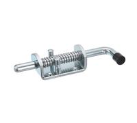 sourcing map Barrel Bolt Latch, 1Pcs 12x155mm - Carbon Steel Galvanized Spring Loaded Gate Latch Pin, Sliding Door Lock for Trailer Doors Cabinets Chests Tailgate (Silver)