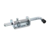 sourcing map Barrel Bolt Latch, 1Pcs 12x165mm - Carbon Steel Galvanized Spring Loaded Gate Latch Pin, Sliding Door Lock for Trailer Doors Cabinets Chests Tailgate (Silver)