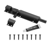 sourcing map Barrel Bolt Latch, 6 Inch Stainless Steel Door Security Slide Latch Locks with Screws, Sliding Bolt Locks for Barn Doors, Cabinets, Patio Doors, Black