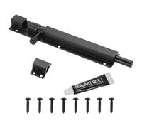 sourcing map Barrel Bolt Latch, 8 Inch Stainless Steel Door Security Slide Latch Locks with Screws, Sliding Bolt Locks for Barn Doors, Cabinets, Patio Doors, Black