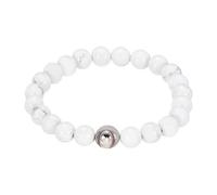 sourcing map Baseball Bracelet Gifts for Men, Beaded Stretch Bracelet for Men Ideas for Birthday/Valentine/Christmas with Card Velvet Bag, White Black