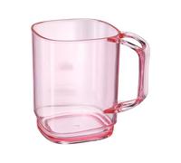 sourcing map Bathroom Tumbler, 380ml (12.85 Oz) Toothbrush Cups with Storage Unbreakable Plastic Mouthwash Cup Reusable Toothpaste Holder for Home Daily Drinking Tooth Washing, Pink