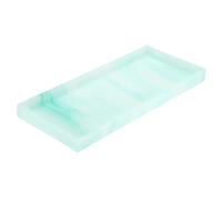 sourcing map Bathroom Vanity Tray, 11.8" x 5" Silicone Soap Dispenser Trays, Shatterproof Kitchen Sink Organizer for Soaps Keys Candle Trinket, Emerald Green