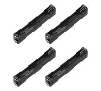 sourcing map Battery Holder Box 4 x AA, 4 Slots with ON/OFF Switch with 9V Buckle for AA-Batteries Holder Box Container, 4Pcs