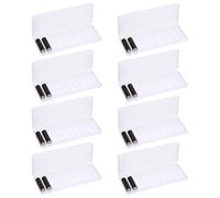 sourcing map Battery Organizer Storage Box, 10 x 18650 Batteries Plastic Clear Battery Storage Case Holder Garage Container Portable Organizer for Travelling, Home, Office, Garage (Pack of 8)