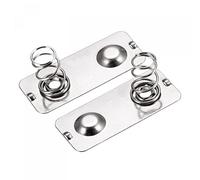sourcing map Battery Spring Plate AA Battery Spring Contact Nickel Plate 27.5mmx12mm 10 Pcs