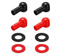 sourcing map Battery Terminal Cover, 20 Pcs Battery Terminal Protector Truck Battery Terminal Cover with Washers Black Red L14-24-60mm for Car Accessories Truck Marine Boat