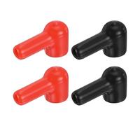 sourcing map Battery Terminal Cover, 4 Pcs Battery Terminal Protector Truck Battery Terminal Cover Positive Negative Poles Stud Covers L6-11-32mm for Car Accessories Truck Marine Boat