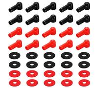sourcing map Battery Terminal Cover, 4 Pcs Battery Terminal Protector Truck Battery Terminal Cover with Washers Black Red L10-14-45mm for Car Accessories Truck Marine Boat