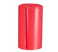 sourcing map Battery Wrap PVC Heat Shrink Tubing 103mm Flat Width for 18650 5 Meter Length Red