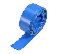 sourcing map Battery Wrap PVC Heat Shrink Tubing 14mm Dia 23mm Flat 6m Blue Good Insulation for Battery Pack