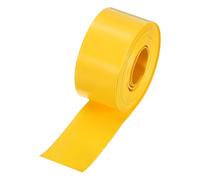 sourcing map Battery Wrap PVC Heat Shrink Tubing 14mm Dia 23mm Flat 6m Yellow Good Insulation for Battery Pack