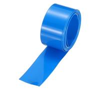 sourcing map Battery Wrap PVC Heat Shrink Tubing 17mm Dia 27mm Flat 8 Feet Blue Good Insulation for Battery Pack-2.5m