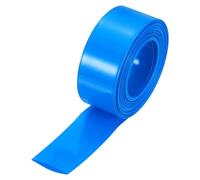 sourcing map Battery Wrap PVC Heat Shrink Tubing 19mm Dia 30mm Flat 34 Feet Blue Good Insulation for Battery Pack-10.5m