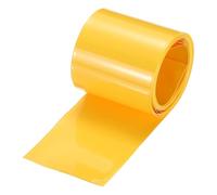 sourcing map Battery Wrap PVC Heat Shrink Tubing 38mm Dia 60mm Flat 8 Feet Yellow Good Insulation for Battery Pack-2.5m