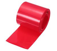 sourcing map Battery Wrap PVC Heat Shrink Tubing 42mm Dia 66mm Flat 18 Feet Red Good Insulation for Battery Pack-5.5m