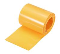 sourcing map Battery Wrap PVC Heat Shrink Tubing 47mm Dia 75mm Flat 18 Feet Yellow Good Insulation for Battery Pack-5.5m