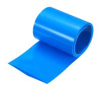 sourcing map Battery Wrap PVC Heat Shrink Tubing 47mm Dia 75mm Flat 8 Feet Blue Good Insulation for Battery Pack-2.5m