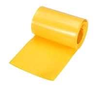 sourcing map Battery Wrap PVC Heat Shrink Tubing 48mm Dia 75mm Flat 10 Feet(3meters) Yellow Good Insulation for Battery Pack