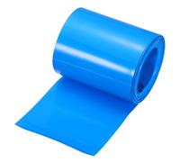 sourcing map Battery Wrap PVC Heat Shrink Tubing 54mm Dia 85mm Flat 26 Feet Blue Good Insulation for Battery Pack-8m
