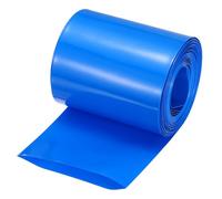 sourcing map Battery Wrap PVC Heat Shrink Tubing 58mm Dia 90mm Flat 33 Feet(10meters) Blue Good Insulation for Battery Pack