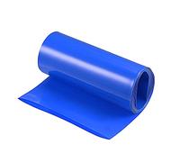 sourcing map Battery Wrap PVC Heat Shrink Tubing 63mm Dia 100mm Flat 1m Blue Good Insulation for Battery Pack