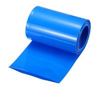 sourcing map Battery Wrap PVC Heat Shrink Tubing 63mm Dia 100mm Flat 6m Blue Good Insulation for Battery Pack