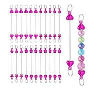sourcing map Beadable Keychain Bars Beaded Keychain Bar Bulk Blank Detachable Key Chain Making for Pendant DIY Craft