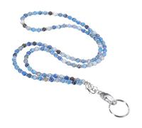 sourcing map Beaded Lanyards for ID Badges, 34.6" Teacher Lanyard ID Badge Lanyards with Clips for Women Beaded Lanyard Cute Teacher Gifts Chains Keychains, Blue