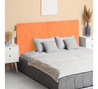 sourcing map Bed Headboard Slipcover, 150cm Jacquard Fabric Stretch Protector Covers, Dustproof Cover for Queen Size Headboard Bedroom Decor, Orange
