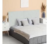 sourcing map Bed Headboard Slipcover, 150cm Jacquard Fabric Stretch Protector Covers, Dustproof Cover for Queen Size Headboard Bedroom Decor, Light Gray