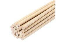 Sourcing Map Beech Wood Craft Sticks, Round, 25 Pack, 1/4" x 8" Dowel Rods for DIY Crafts, Fairy House, Fairy Garden, Home Decorations