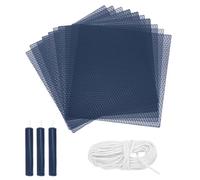 sourcing map Beeswax Candle Making Kit,8x8 Inch 10pcs Dark Blue Beeswax Candle Sheets with 1pcs Cotton Wick for DIY Craft Gift Making