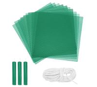 sourcing map Beeswax Candle Making Kit,8x8 Inch 10pcs Green Beeswax Candle Sheets with 1pcs Cotton Wick for DIY Craft Gift Making