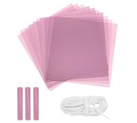 sourcing map Beeswax Candle Making Kit,8x8 Inch 10pcs Pink Beeswax Candle Sheets with 1pcs Cotton Wick for DIY Craft Gift Making