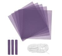sourcing map Beeswax Candle Making Kit,8x8 Inch 5pcs Dark Purple Beeswax Candle Sheets with 1pcs Cotton Wick for DIY Craft Gift Making