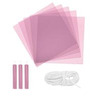 sourcing map Beeswax Candle Making Kit,8x8 Inch 5pcs Pink Beeswax Candle Sheets with 1pcs Cotton Wick for DIY Craft Gift Making