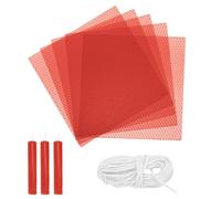 sourcing map Beeswax Candle Making Kit,8x8 Inch 5pcs Red Beeswax Candle Sheets with 1pcs Cotton Wick for DIY Craft Gift Making