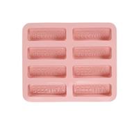 sourcing map Beeswax Candle Mould, 8 Grids Beeswax Bar Mould Makes 8 x 2.8oz Reusable Easy Release Bees Wax Module for Wax Candle Making Butter Candy Chocolate Soap, Pink