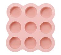 sourcing map Beeswax Candle Mould, 9 Grids Beeswax Bar Mould Makes 9 x 0.8oz Reusable Easy Release Bees Wax Module for Wax Candle Making Butter Candy Chocolate Pink