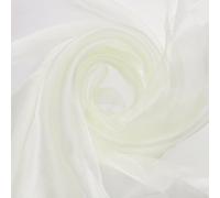 sourcing map Beige Organza Fabric 60" Solid Sheer Crystal Silky Fabric for DIY Craft Table Runner Wedding Party Home Decoration, 60" x 1 Yard