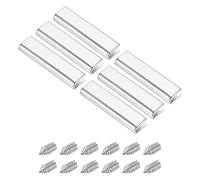 sourcing map Belt Buckle End Tip, 6 Pcs Zinc Alloy Zipper Clip Strap End Caps for Leather Sewing Decoration DIY Accessories (1.53 Inch, Chrome)