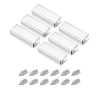 sourcing map Belt Buckle End Tip, 6 Pcs Zinc Alloy Zipper Clip Strap End Caps for Leather Sewing Decoration DIY Accessories (0.75 Inch, Silver Tone)