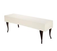 sourcing map Bench Cushion Cover Jacquard Dining Bench Cover Anti Dust Washable Bench Seat Protector Cover for Bedroom, Living Room, Kitchen, White